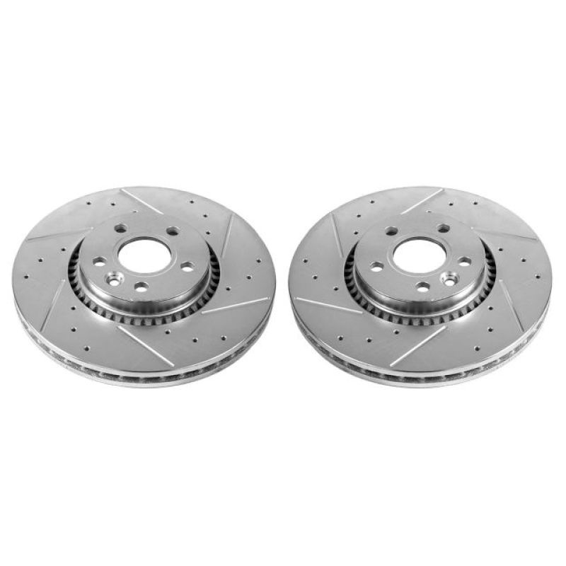 PowerStop Power Stop 08-15 Land Rover LR2 Front Evolution Drilled & Slotted Rotors – Pair
