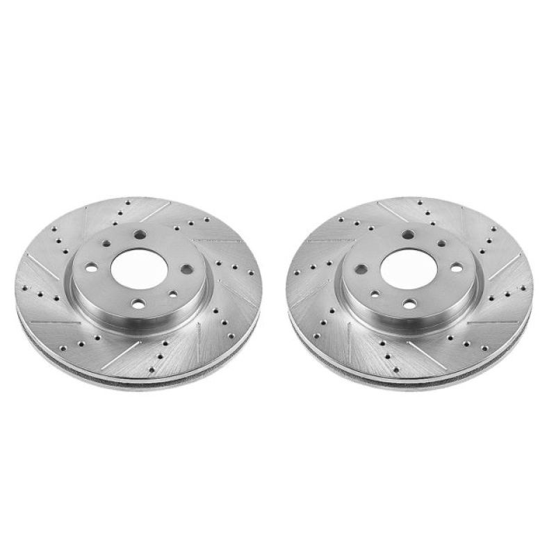 PowerStop Power Stop 12-18 Fiat 500 Front Evolution Drilled & Slotted Rotors – Pair