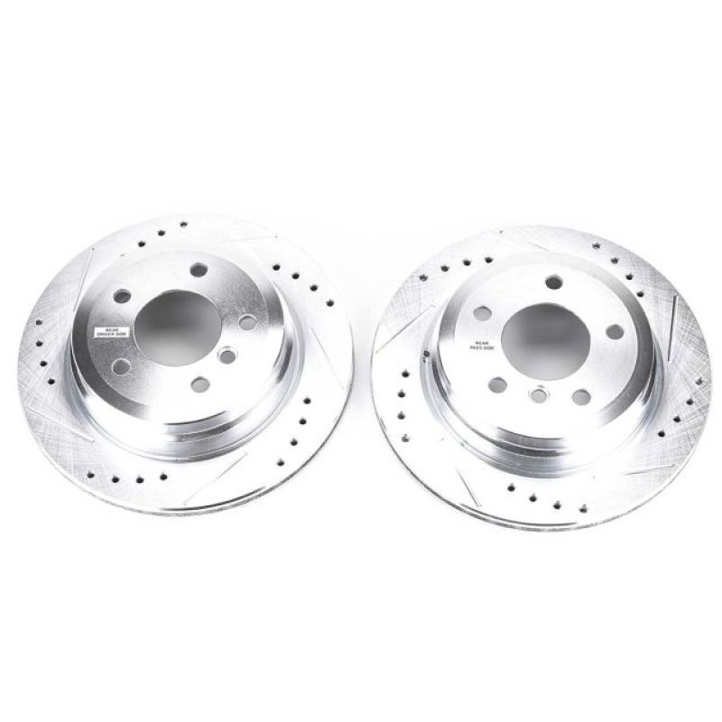 PowerStop Power Stop 2006 BMW 325xi Rear Evolution Drilled & Slotted Rotors – Pair