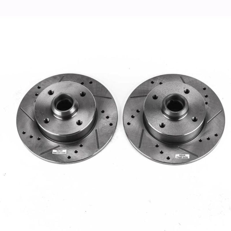 PowerStop Power Stop 99-02 Volkswagen Cabrio Rear Evolution Drilled & Slotted Rotors – Pair