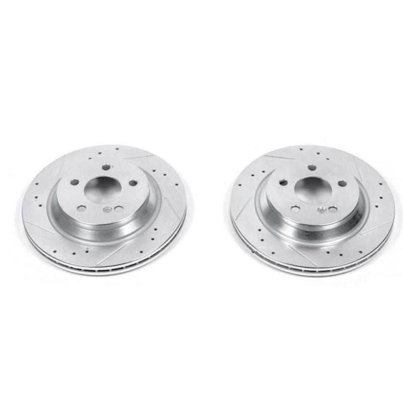 PowerStop Power Stop 99-03 Mercedes-Benz CL500 Rear Evolution Drilled & Slotted Rotors – Pair