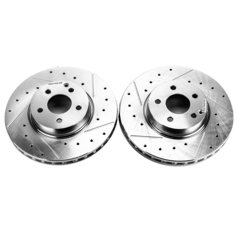 PowerStop Power Stop 17-19 Audi A4 Front Evolution Drilled & Slotted Rotors – Pair