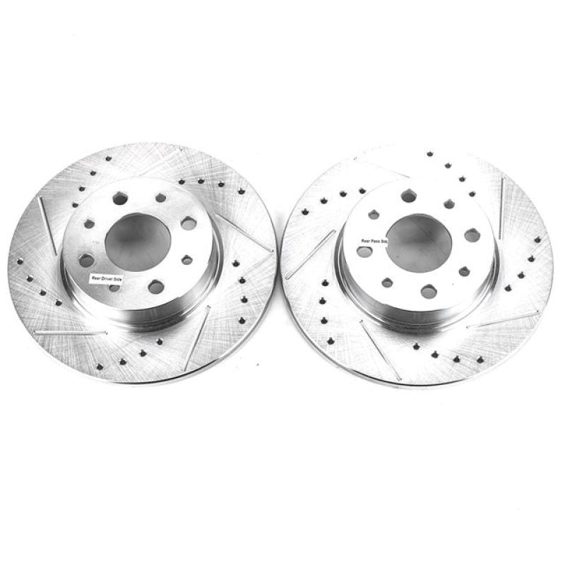 PowerStop Power Stop 13-18 Fiat 500 Rear Evolution Drilled & Slotted Rotors – Pair
