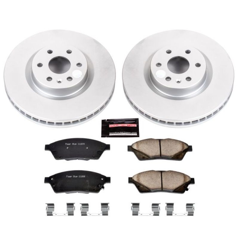 PowerStop Power Stop 10-16 Cadillac SRX Front Z17 Evolution Geomet Coated Brake Kit