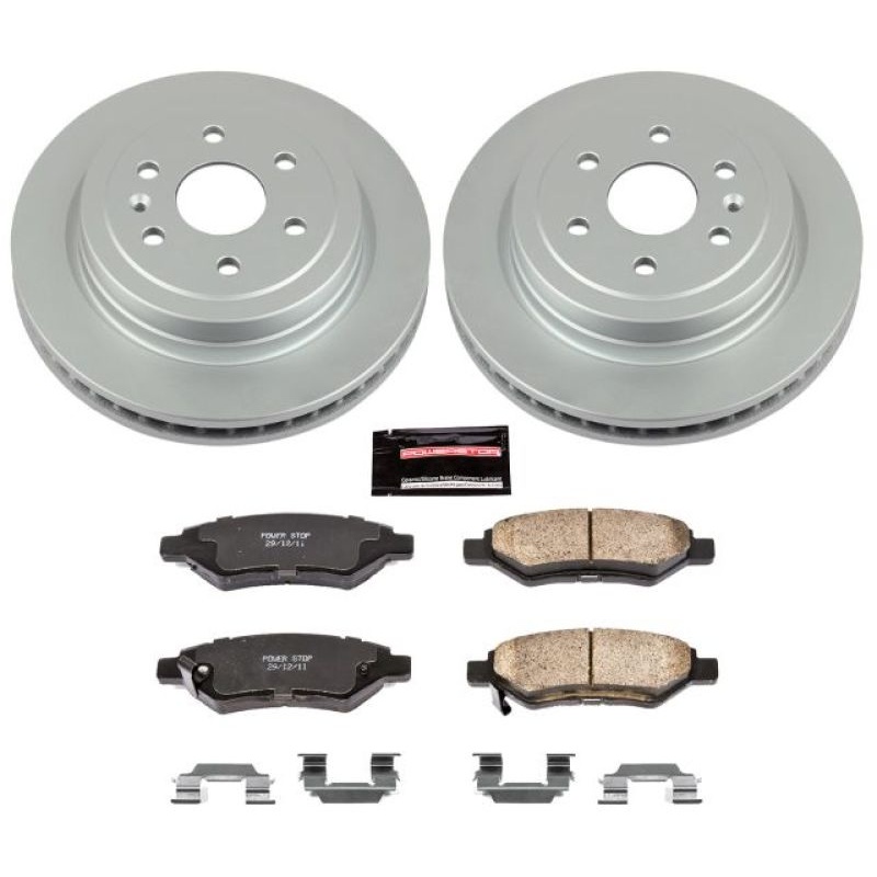 PowerStop Power Stop 10-16 Cadillac SRX Rear Z17 Evolution Geomet Coated Brake Kit