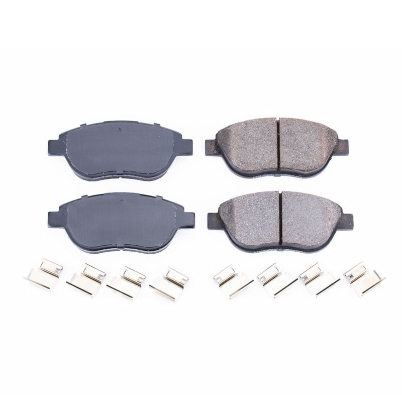 PowerStop Power Stop 12-18 Fiat 500 Front Z17 Evolution Ceramic Brake Pads w/Hardware