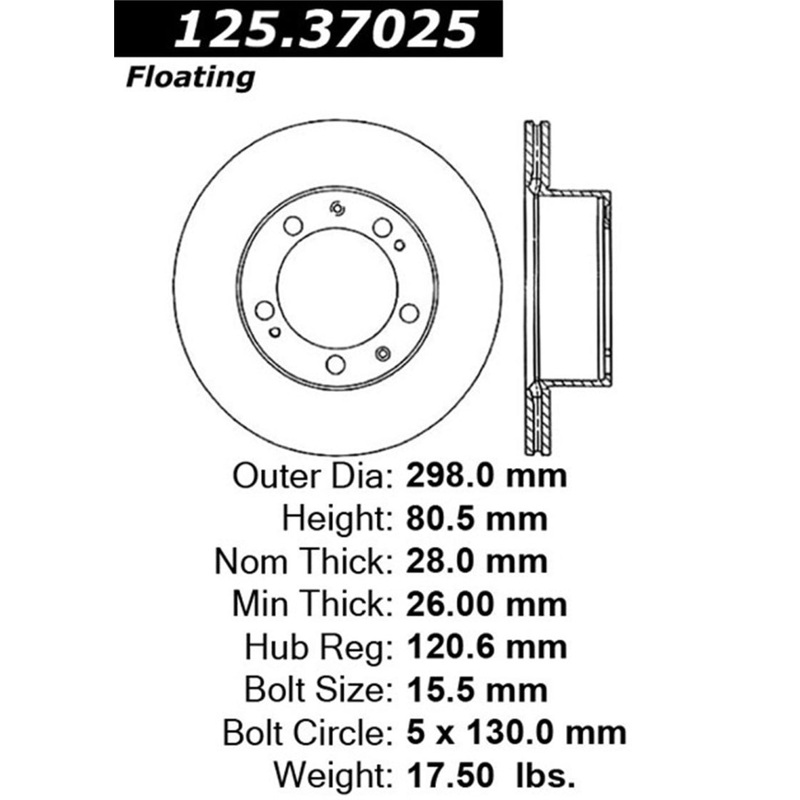 Stoptech 89-94 Porsche 911 Cryostop Premium High Carbon Rotor – Front