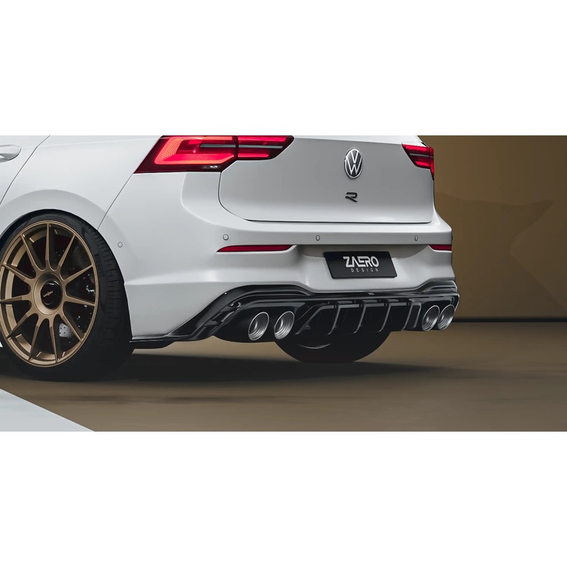 Zaero Design EVO-1 Gloss Black Rear Diffuser – VW MK8/MK8.5 Golf R