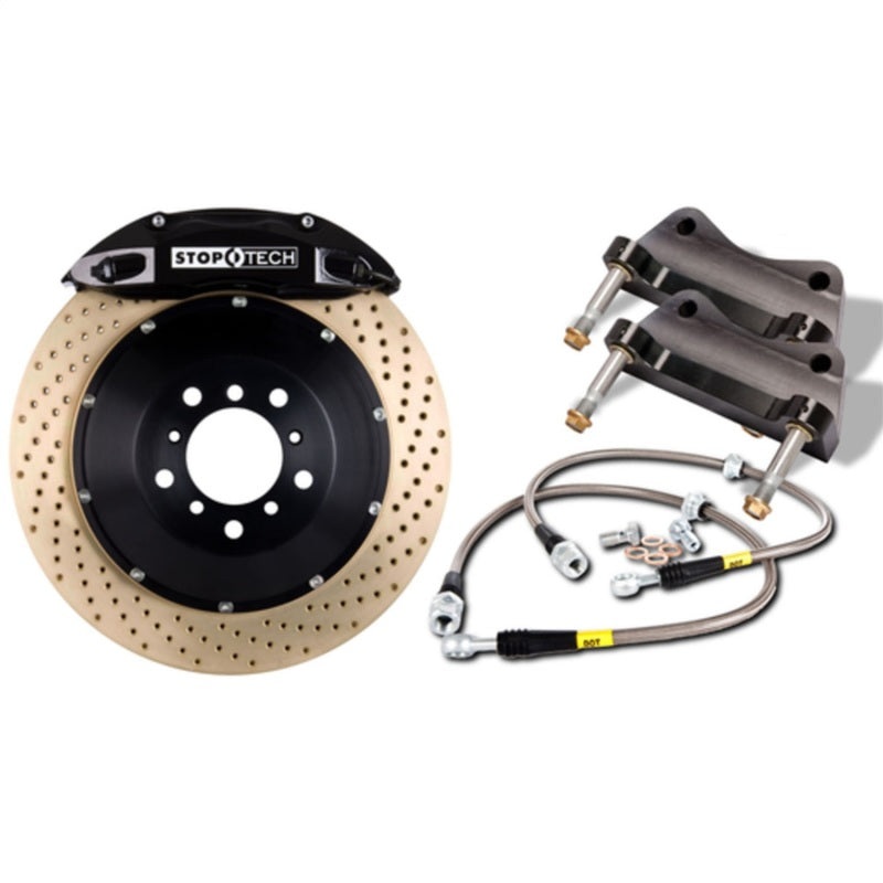 StopTech 01-06 BMW 330CI / 06-08 BMW Z4 Front BBK Yellow ST-40 Calipers 332×32 Slotted Rotors