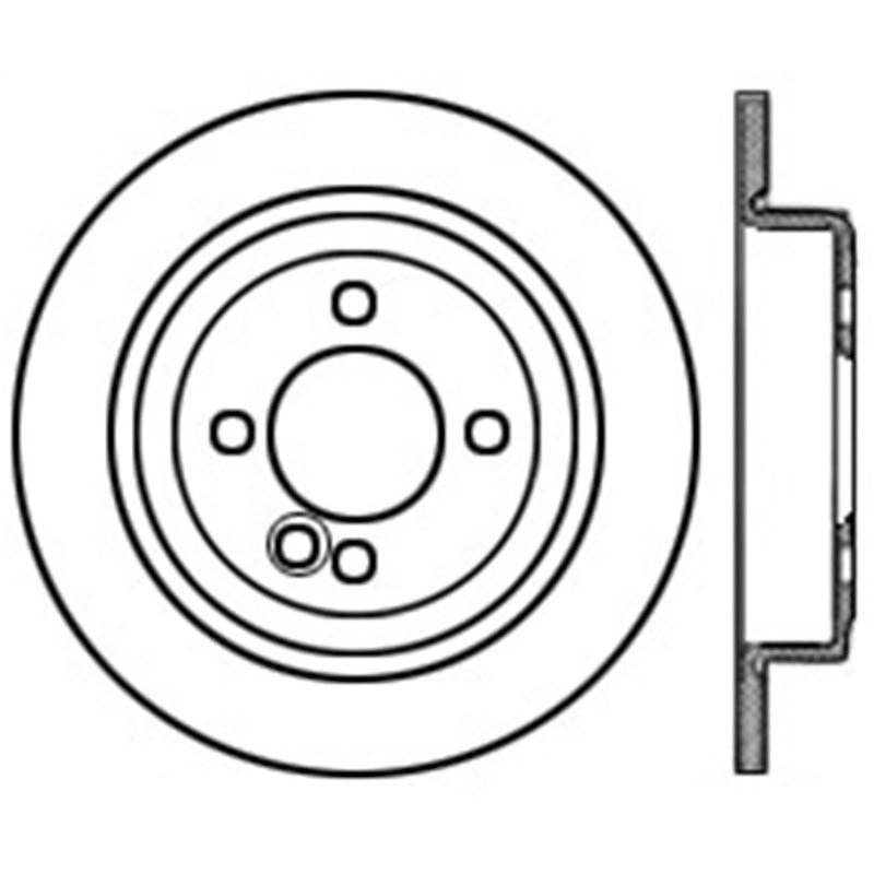StopTech 07-16 Mini Cooper Sport Cryo Slotted & Drilled Rear Left Rotor