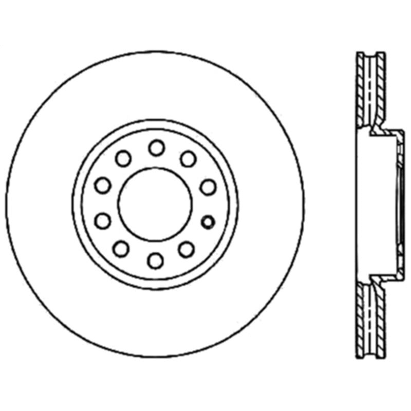 StopTech 15-18 Audi A3/A3 Quattro Cryo Sport Drilled & Slotted Front Left Rotor