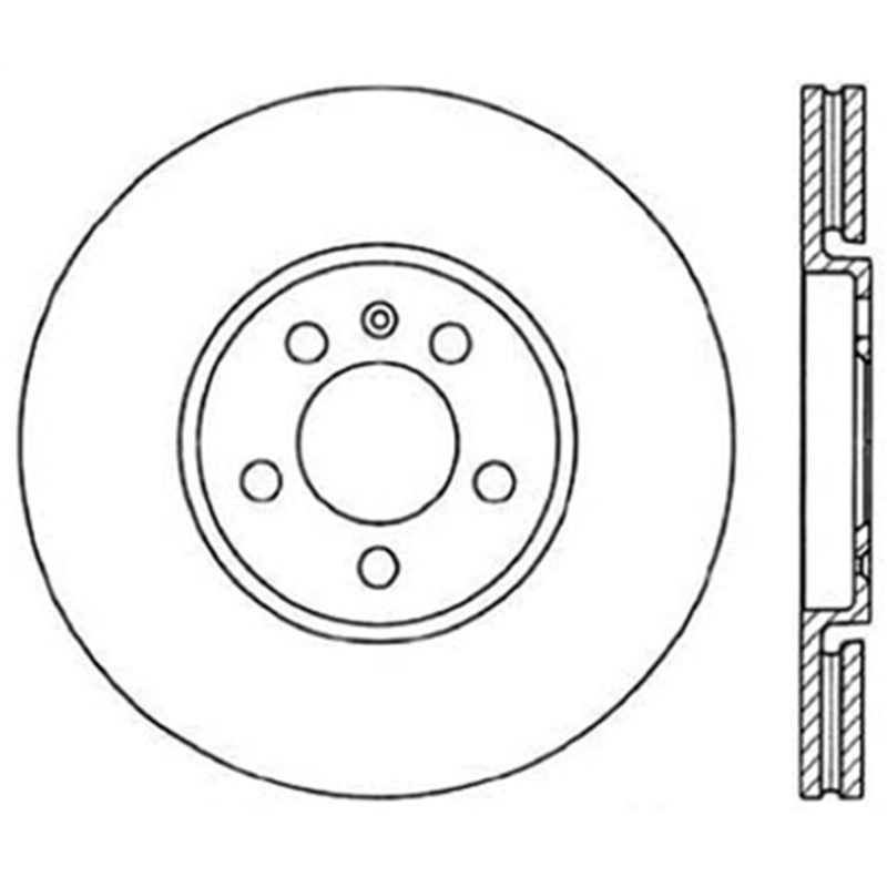 StopTech 96-98 Volkswagen Jetta / Golf GTI VR6 Sport Slotted & Drilled Front Left Cryo Rotor