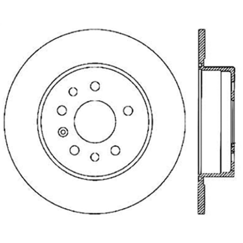 StopTech Slotted Sport Cryo Rear Left Brake Rotor – 03-11 Saab 9-3