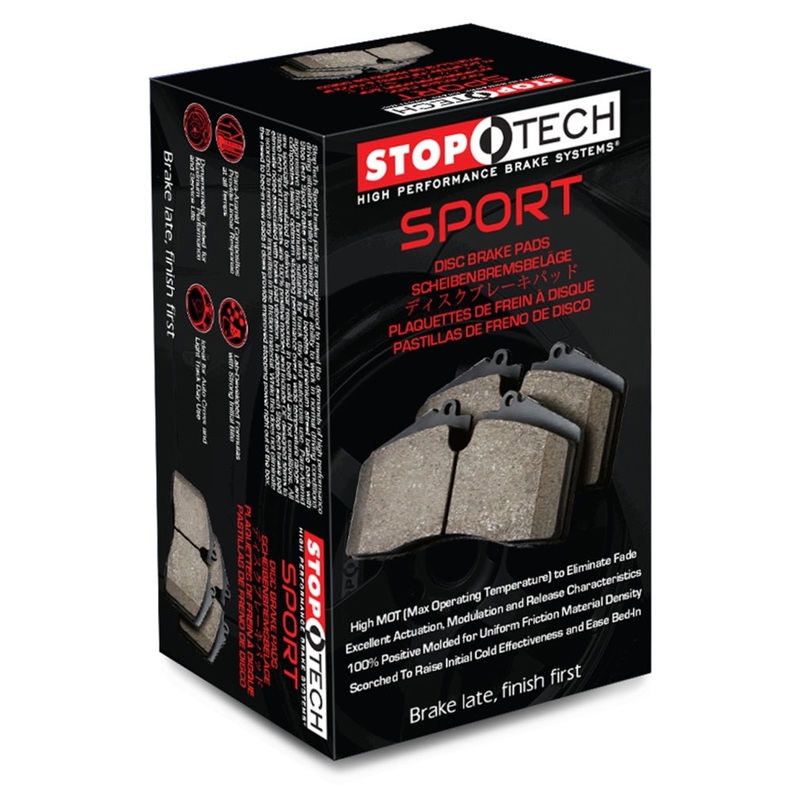 StopTech Sport Brake Pads w/Shims and Hardware – Front