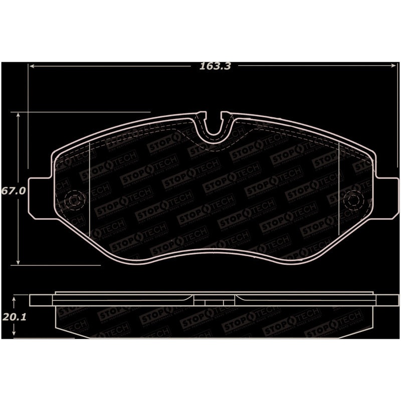 StopTech Sport Brake Pads w/Shims – Rear