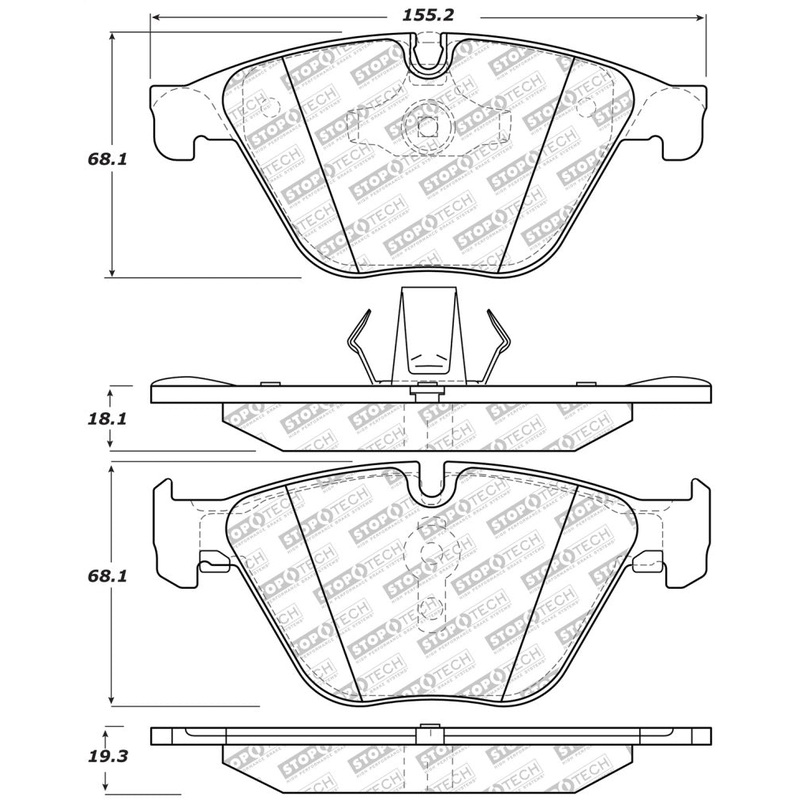 StopTech Street Select 12-19 BMW 640i Front Brake Pads
