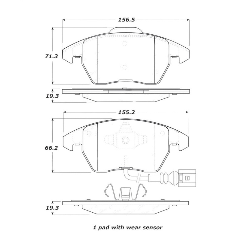 StopTech Street Touring 06-10 Audi A3 / 08-10 Audi TT / 06-09 VW GTI Jetta Front Pads
