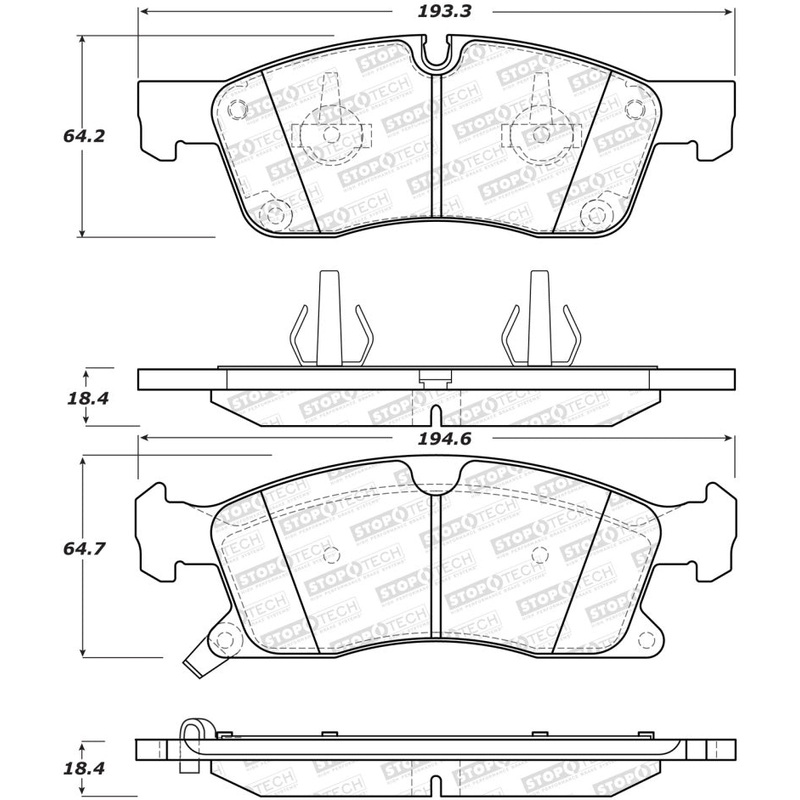 StopTech Performance 11-12 Dodge Durango Front Brake Pads