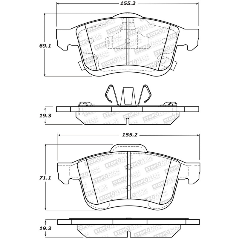 StopTech Street Brake Pads – Front/Rear