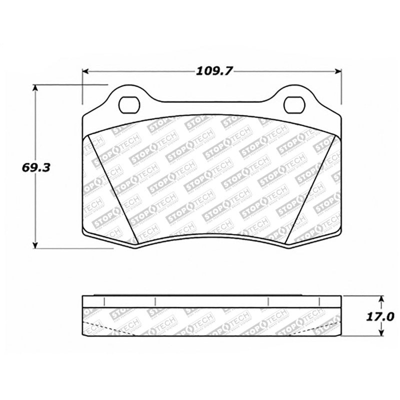 StopTech Street Select Brake Pads w/Hardware – Front/Rear