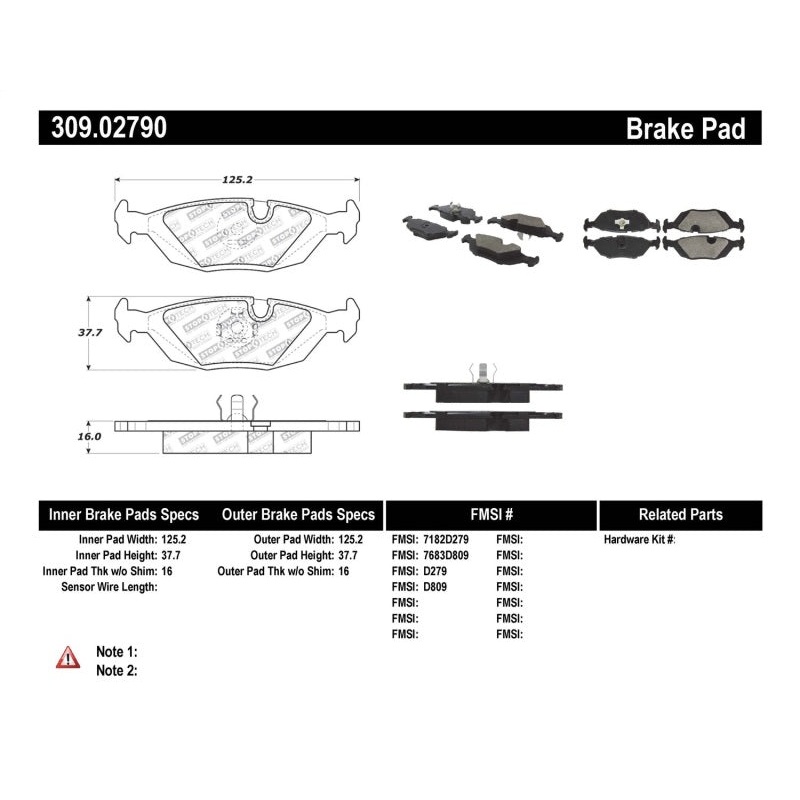 StopTech Performance Rear Brake Pads