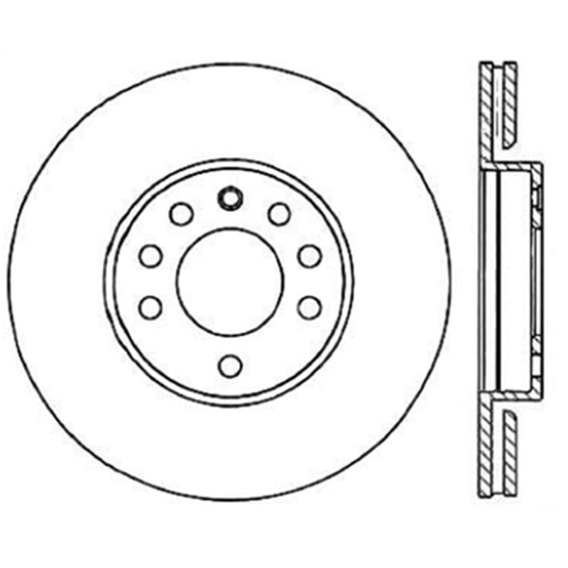 StopTech 03-09 Saab 9-3 Slotted & Drilled Left Rear Rotor