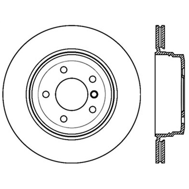 StopTech 06-08 BMW 750i/750Li / 03/05-08 760i/760Li Slotted & Drilled Right Rear Rotor