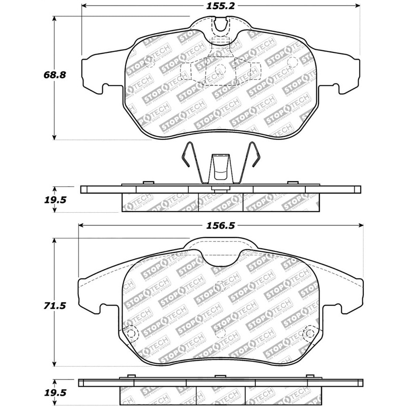 StopTech 06-11 Saab 9-3 Street Select Brake Pads w/Hardware – Front