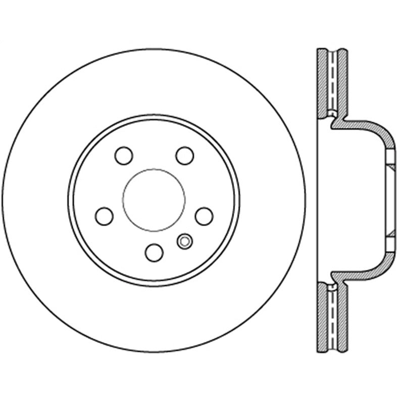 Stoptech 08-09 BMW 135i Coupe Front Premium High-Carbon Rotor