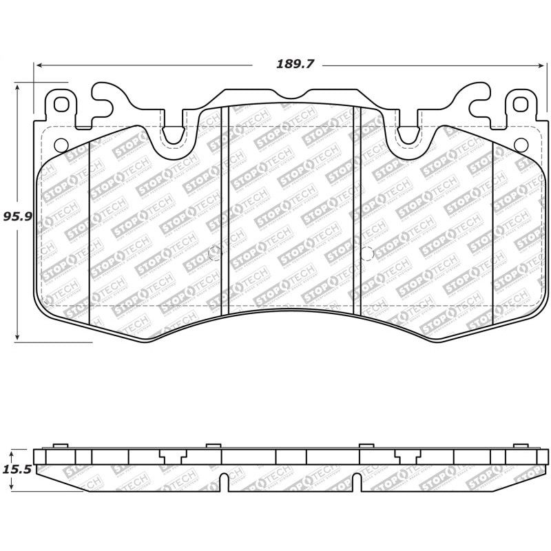 StopTech 12-17 Land Rover Range Rover Street Select Front Brake Pads