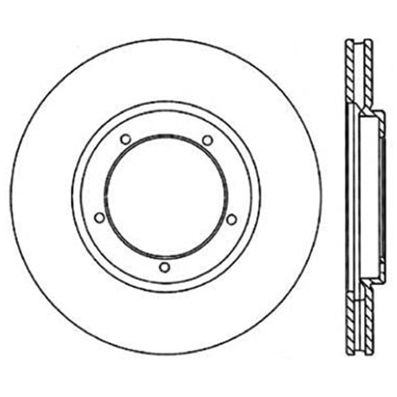 StopTech 84-89 Porsche 911 Series Front Left Sport Slotted Cryo Rotor
