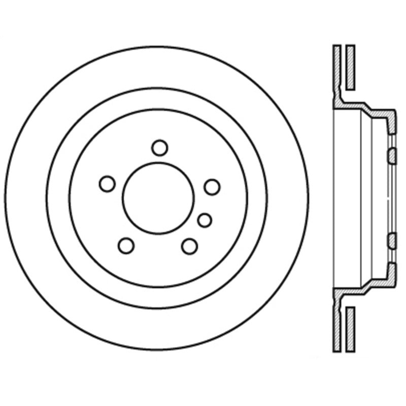 StopTech 98-02 BMW Z3 / 94-99 BMW M3 Drilled Left Rear Cryo Rotor