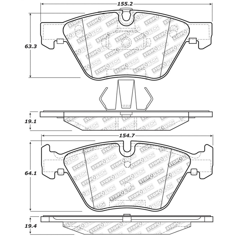StopTech Performance 12 BMW X1 / 09-13 Z4 / 06 325 Series (Exc E90) Front Brake Pads