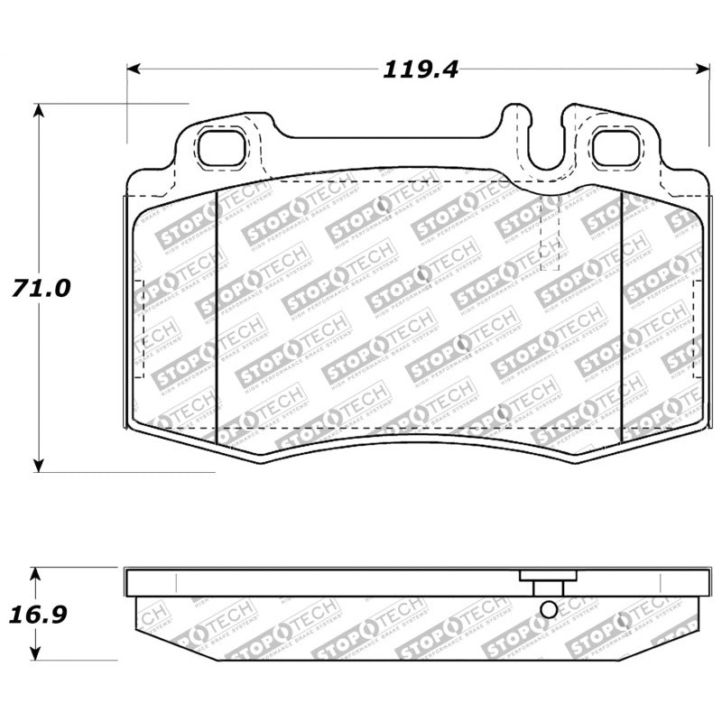 StopTech Performance 94-12/96 Maserati / Mercedes Benz C/E/ML/S/SL Series Front Brake Pads