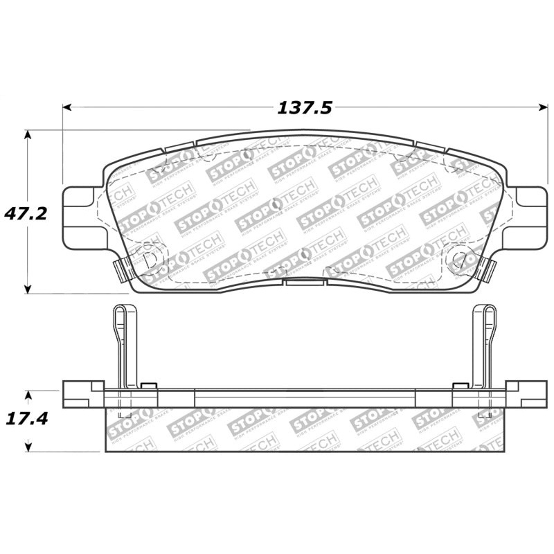 StopTech Sport Brake Pads w/Shims and Hardware – Rear