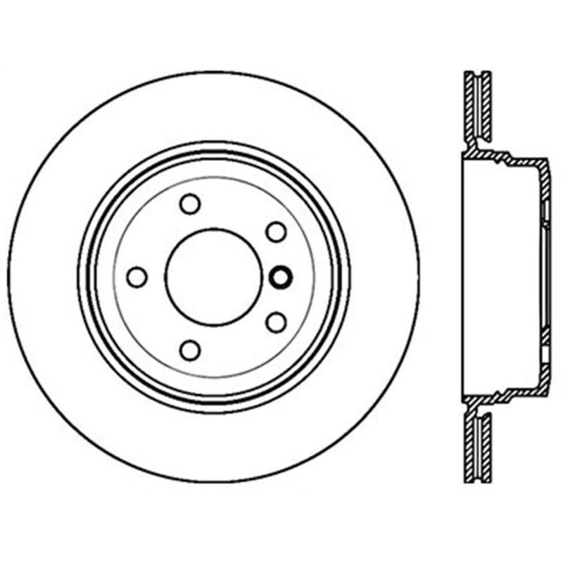 StopTech Sport Slotted (CRYO) 10-15 BMW X1 Rear Right Rotor
