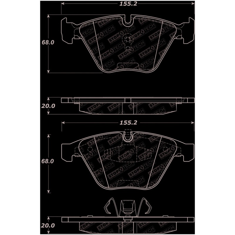 StopTech Street Select Brake Pads – Front 07-13 BMW 328i