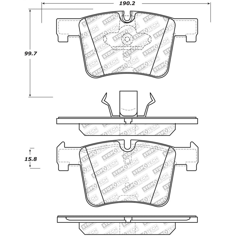 StopTech Street Select Brake Pads w/ Hardware – Front