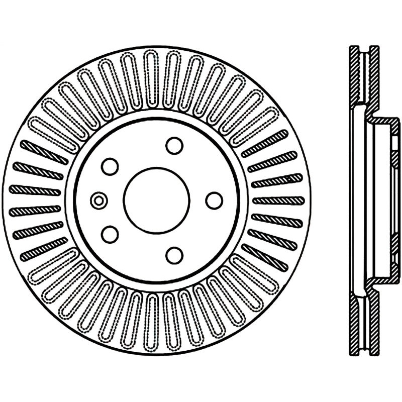 Stoptech 10-15 Chevy Camaro Sport Cryo-Treated Cross Drilled & Slotted Rotor – Front Right