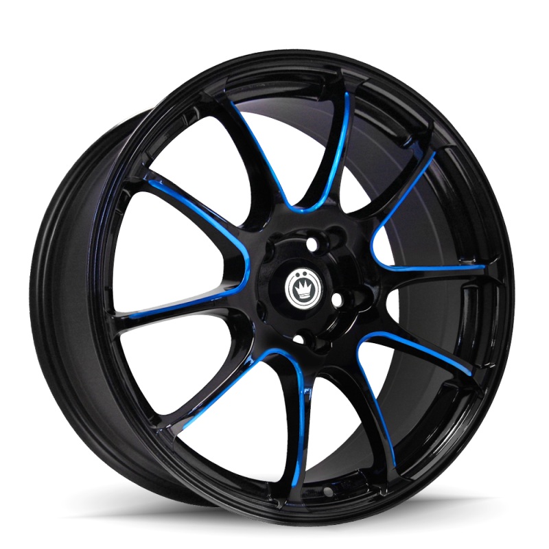 Konig Wheels Konig Illusion 18×8 5×114.3 ET45 Black/Ball Cut Blue