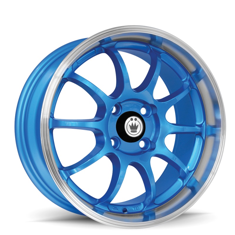 Konig Wheels Konig Lightning 15×7 4×100 ET38 Blue/Machine Lip
