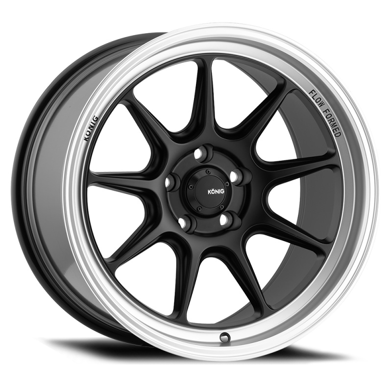 Konig Wheels Konig Countergram 17×8 4×100 ET45 Matte Black / Matte Machined Lip
