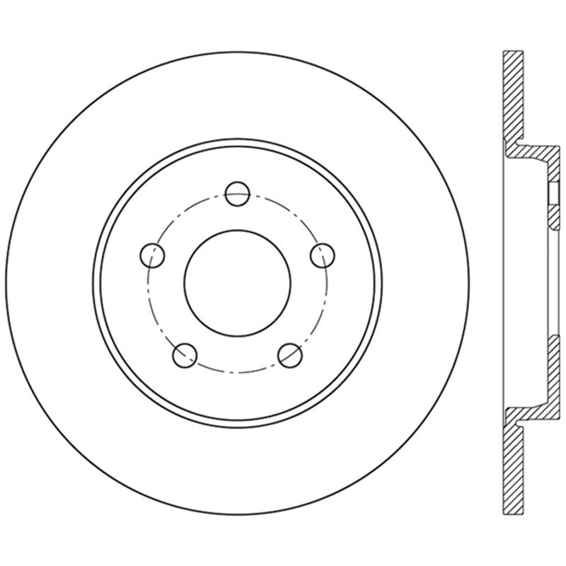 StopTech 02-08 Jaguar X-Type Drilled Sport Rear Left Rotor