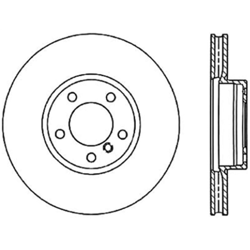 StopTech 04-10 Porsche Cayenne Front Right Slotted Cryo Rotor