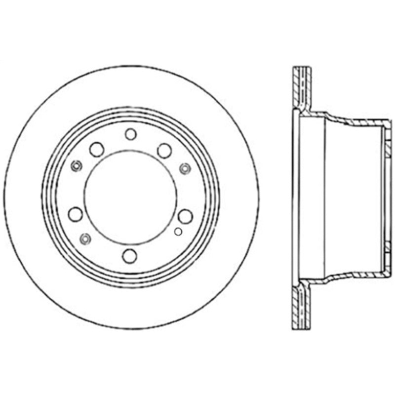 StopTech 87-89 Porsche 944 (Exc Turbo) Drilled and Slotted Left Rear Rotor