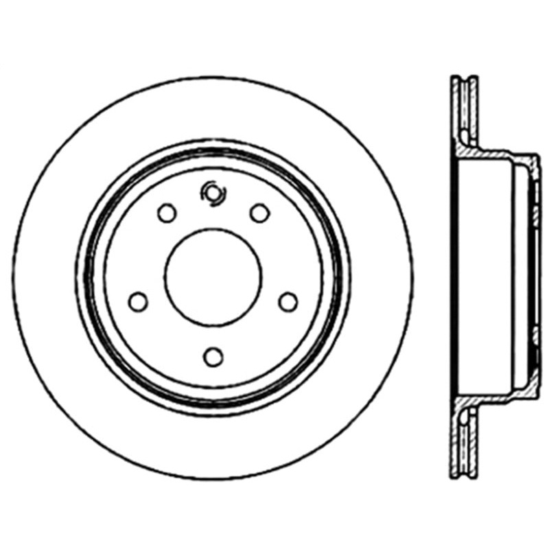 StopTech 98-03 Jaguar XJ8/Vanden Plas / 94-01 XJs / 97-06 XK8 Slotted & Drilled Left Rear Rotor