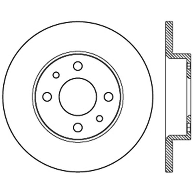 Stoptech Premium Cryo Rear Brake Rotor 12-14 Fiat 500