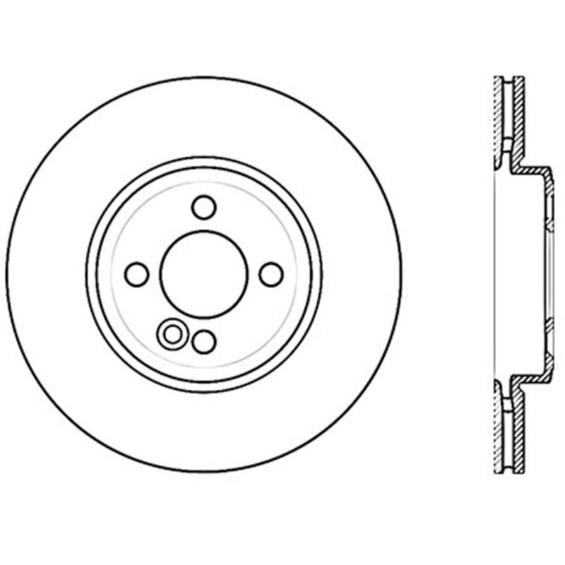 StopTech 07-16 Mini Cooper Cryo Slotted Front Right Sport Brake Rotor
