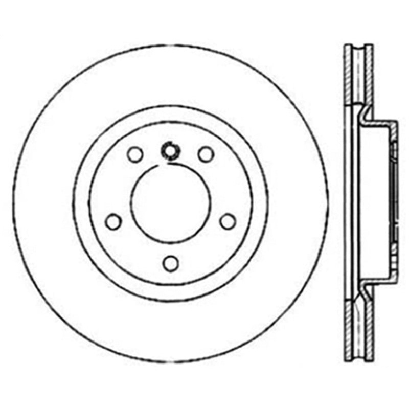 StopTech 98-02 BMW Z3 / 94-99 BMW M3 Drilled Left Front Cryo Rotor