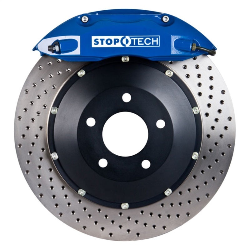StopTech BBK 01-07 BMW M3 (E46) Front ST-40 Blue Caliper Drilled 332×32 Rotors